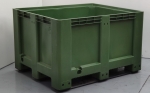 Smooth plastic container 1.200 X 1.000 X 760 mm green 5049-PTV