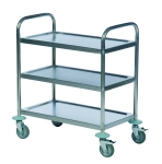 Trolley three trays. Stainless 2243