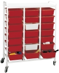 Trolley with 21 pvc boxes 4015