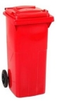 Cubo reciclaje 120 l. Rojo 9821-R