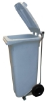 Grey recycling bin 240 l. With lid opening pedal 9822-PG