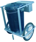 Sweeper truck with one bucket. Stainless 9830-PI