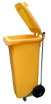 Cubo reciclaje amarillo 240 l. Con pedal de apertura de tapa 9822-PAM